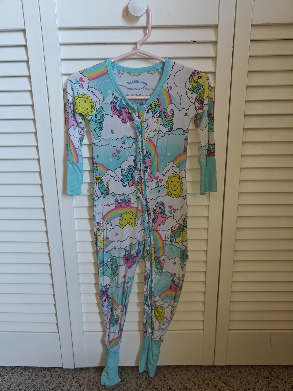 Little Bum Bums My Little Pony Bamboo Zippy Sleeper Size 18/24M Aqua Blue
